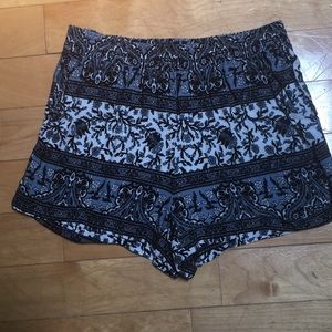 Patterned shorts.